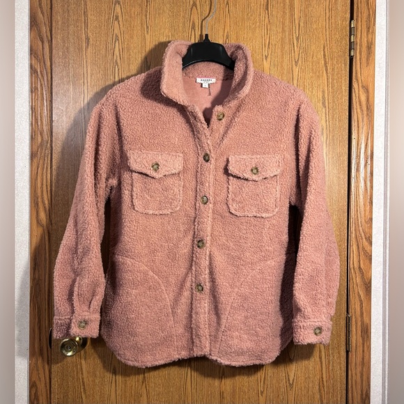 ANDREE BY UNIT Jackets & Blazers - Andree by Unit Dusty Rose Teddy Jacket